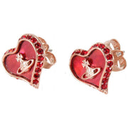 Vivienne Westwood Red Petra Heart Earrings