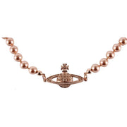 Vivienne Westwood Rose Gold Mini Bas Relief Pearl Bracelet