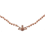 Vivienne Westwood Rose Gold Mini Bas Relief Pearl Choker