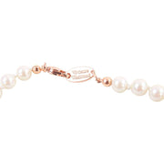 Vivienne Westwood Rose Gold Mini Bas Relief Pearl Choker Necklace