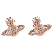 Vivienne Westwood Rose Gold Minnie Bas Relief Earrings