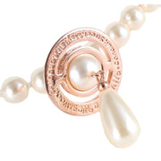 Vivienne Westwood Rose Gold One Row Pearl Drop Choker