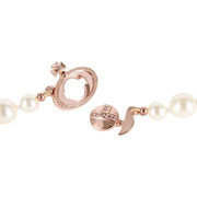 Vivienne Westwood Rose Gold One Row Pearl Drop Choker