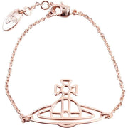 Vivienne Westwood Rose Gold Thin Lines Flat Orb Bracelet