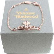 Vivienne Westwood Rose Gold Thin Lines Flat Orb Bracelet