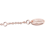 Vivienne Westwood Rose Gold Thin Lines Flat Orb Short Chain Pendant