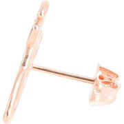 Vivienne Westwood Rose Gold Thin Lines Flat Orb Stud Earrings
