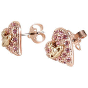Vivienne Westwood Rose Gold Tiny Diamante Earrings