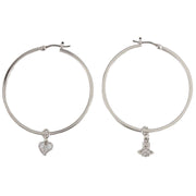 Vivienne Westwood Silver Brandita Large Hoop Earrings