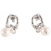 Vivienne Westwood Silver Marella Pearl Earrings