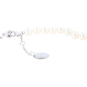 Vivienne Westwood Silver Mini Bas Relief Choker Pearl Necklace