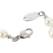 Vivienne Westwood Silver One Row Bas Relief Pearl Choker