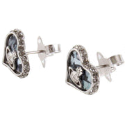 Vivienne Westwood Silver Petra Heart Earrings