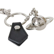Vivienne Westwood Silver Saffiano 3D Orb Keyring