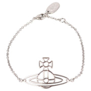 Vivienne Westwood Silver Thin Lines Flat Orb Bracelet