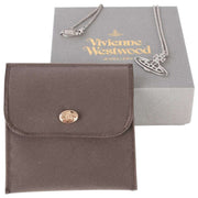 Vivienne Westwood Silver Thin Lines Flat Orb Pendant